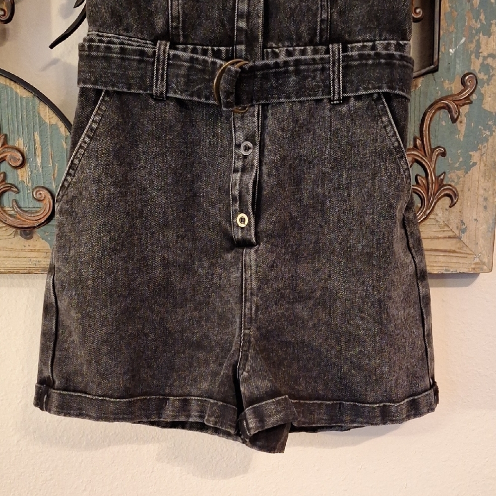Le Lis Black Denim Romper. Great Condition Size XS - Picture 10 of 16